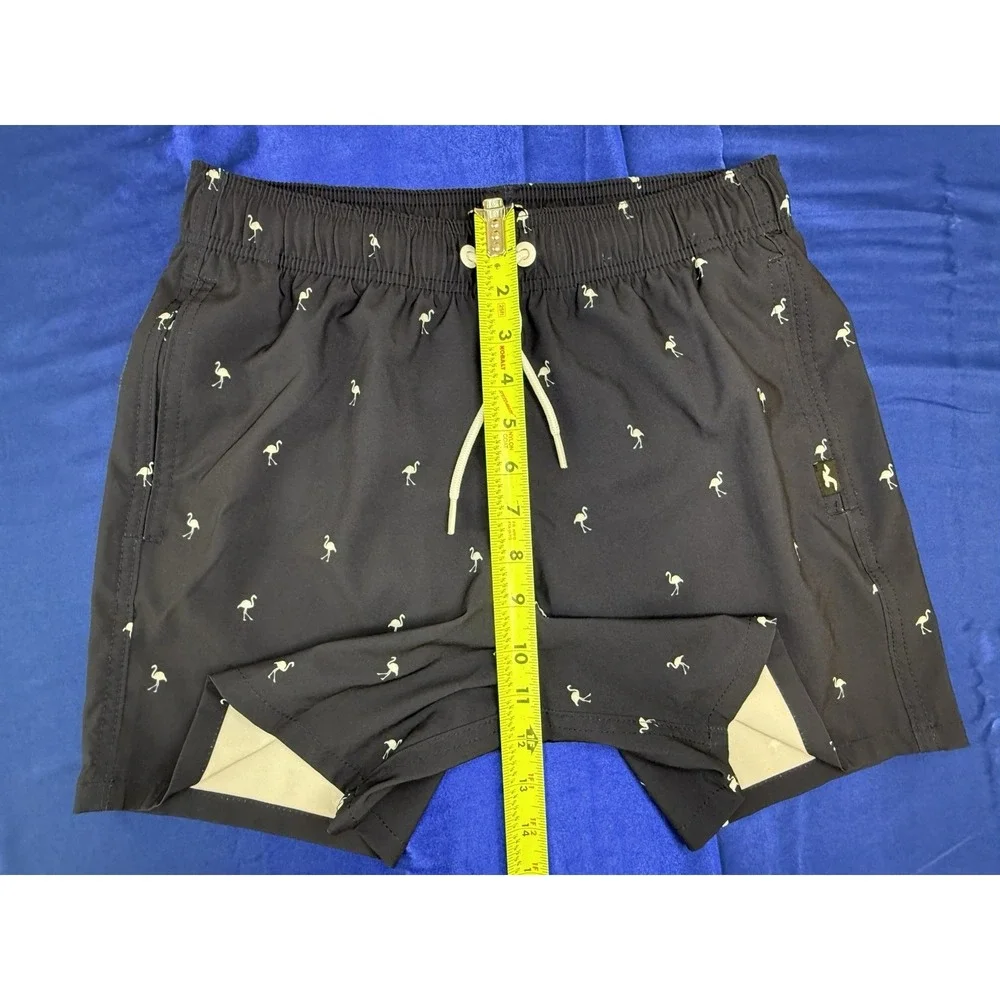 Hollister Men's XS Board Shorts Swim Trunks Navy White Flamingo 4-Way Stretch